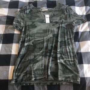 Anthropologie camo shirt